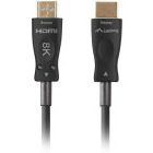 Cablu video Lanberg HDMI Male - HDMI Male, v2.1, Optical active, 30 m, Negru