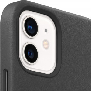Apple Protectie pentru spate, material piele, pentru iPhone 12/12 Pro, culoare Black