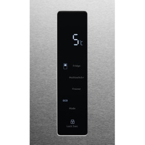 Electrolux ELT9VE52U0, 522 L, Frost Free, Clasa E, Display, Touch control, Iluminare LED, 190 cm, Inox