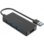 Hub USB Orico HS4U-U3 USB 3.0 Black