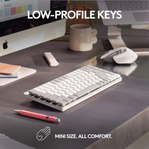 Logitech MX Mechanical Mini for Mac, Bluetooth Illuminated Performance, US INT, Pale Grey
