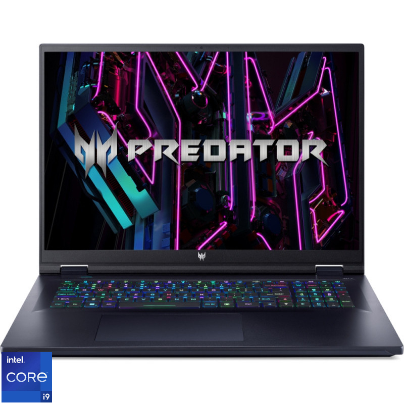 Laptop Acer Gaming 18'' Predator Helios 18 PH18-71, WQXGA IPS 165Hz, Procesor Intel® Core™ i9-13900HX (36M Cache, up to 5.40 GHz), 32GB DDR5, 1TB SSD, GeForce RTX 4070 8GB, No OS, Black