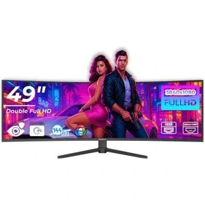 Monitor LED OptimX Gaming MT49j Curbat 49 inch DFHD IPS 5 ms 144 Hz