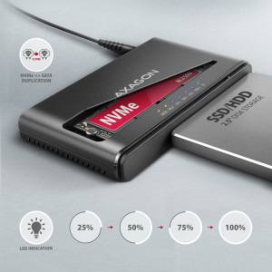 AXAGON Clone Master 2, USB-C 3.2 - SATA 2.5/3.5 inch