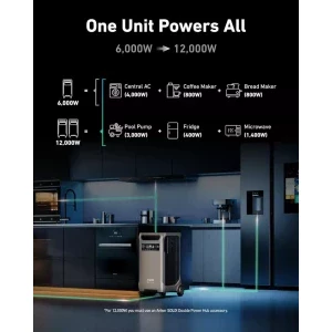 Anker Solix Statie de alimentare portabila F3800, 3840 Wh, 6000 W, LiFePO4