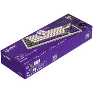 LORGAR KBP70MW Pro RGB Toxic Purple Linear Switch Beige Mecanica