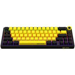LORGAR KBP70MW Pro RGB Toxic Purple Linear Switch Black/Yellow Mecanica