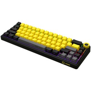 LORGAR KBP70MW Pro RGB Toxic Purple Linear Switch Black/Yellow Mecanica