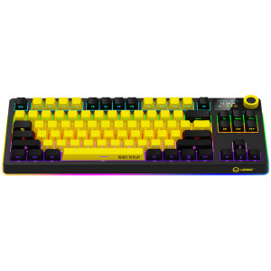 LORGAR KBP70TKLW Pro RGB Toxic Purple Linear Switch Black/Yellow Mecanica