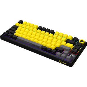 LORGAR KBP7075W Pro TKL RGB Toxic Purple Linear Switch Black/Yellow Mecanica
