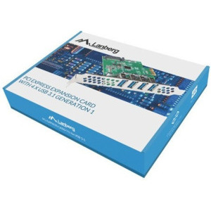 Lanberg 1x PCI-E Male - 4x USB 3.1 Gen 1 Female + Suport cu profil redus
