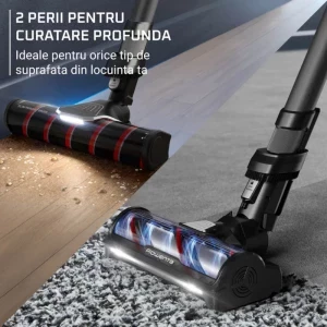 Rowenta X-Force Flex 12.60 Neo Complete RH9L55E0, vertical, 0.65L, Negru/Gri