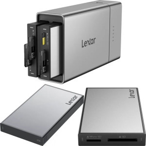Cititor carduri Lexar Professional Workflow, cititor microSD/SD cu stocare SSD 2TB