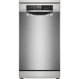 Masina de spalat vase Bosch SPS6EMI21E, Slim, 10 seturi, 8 programe, Clasa B, EcoSilence Drive, EfficientDry, VarioFlex Pro, AquaStop, AquaSensor, ActiveWater, Home Connect, 45 cm, Inox