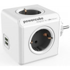 Priza/prelungitor Allocacoc PowerCube Original, 2x USB, 4x Schuko, Grey