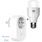Xiaomi Pachet special Priza Mi Smart Plug, Wi-Fi +Bec Mi Smart LED Bulb Essential (Alb + Color), 9W, Wi-Fi, control prin aplicatie