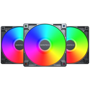 Montech GF120 ARGB PWM 120mm Black Three Fan Pack