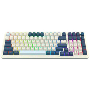 Redragon Eisa Pro White-Blue RGB Red Switch Mecanica