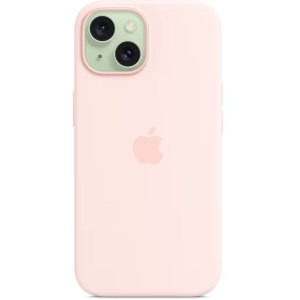 Apple Protectie pentru spate, material silicon pentru iPhone 15, culoare Light Pink