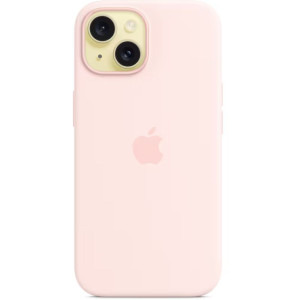 Apple Protectie pentru spate, material silicon pentru iPhone 15, culoare Light Pink