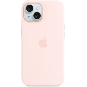 Apple Protectie pentru spate, material silicon pentru iPhone 15, culoare Light Pink