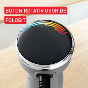 Tefal Mixer vertical QuickChef+ HB672B30, 1000W, 0.8 L / 0.5L, Gri/Argintiu