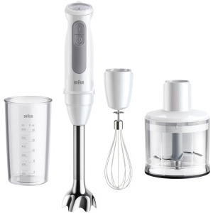 Braun Mixer vertical MultiQuick 5 MQ50236M, 1000W, 0.6 L / 0.5L, Alb/Gri