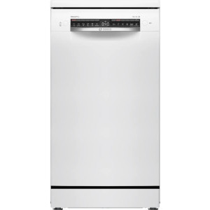 Masina de spalat vase Bosch SPS4HMW49E, Slim, 10 seturi, 6 programe, Clasa E, EcoSilence Drive, ExtraDry, VarioFlex, RackMatic, AquaStop, AquaSensor, Home Connect, 45 cm, Alb