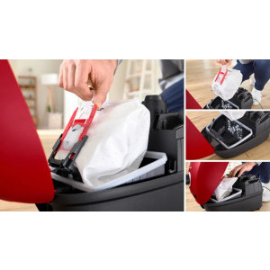 Bosch Seria 4 BGB41PET1, cu sac, 700W, 4L, Rosu