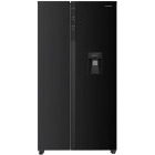 Frigider Side By Side Heinner HSBS-HM529NFBKWDE++, 529 L, Clasa E, Full No Frost, Inverter, Dozator apa, Display LED, Iluminare LED, 177 cm, Negru