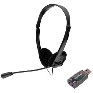 Casti Spacer On-Ear, SPK-223-USB Black