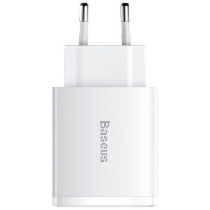 Baseus CCXJ-E02, 2x USB, 1x USB-C, Quick Charge 30W, White