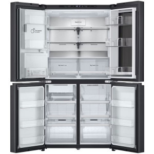 LG GMG960EVEE, 638 L, Clasa E, No Frost, Multi-Door, InstaView, UVnano, Dozator apa & gheata, 179 cm, Negru