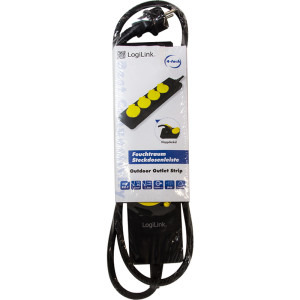 Logilink LPS212, 4x Schuko, 1.4m, Negru-Galben