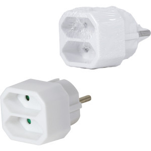Logilink LPS218, 2x Euro Socket, Alb