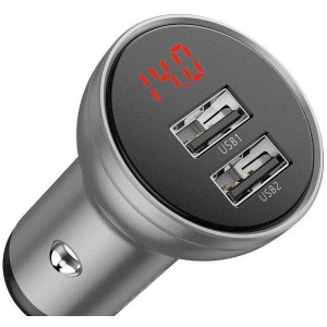 Baseus CCBX-0S, 2x USB, 24W, Silver