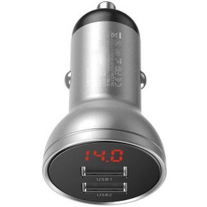 Baseus CCBX-0S, 2x USB, 24W, Silver