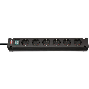 Priza/prelungitor Brennenstuhl Bremounta, 6x Schuko, 3m, Negru