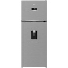 Frigider Beko B5RDNE504LDXB, 477 L, No Frost, HarvestFresh, Everfresh+, AeroFlow, Dispenser apa, Compartiment 0°C, Clasa E, 185 cm, Metal Look
