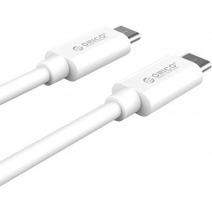 Orico CTC100M-10, USB-C la USB-C 1 m, White, amperaj maxim suportat 5A