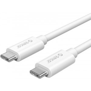 Orico CTC100M-20, USB-C la USB-C, 2 m, White, amperaj maxim suportat 5A
