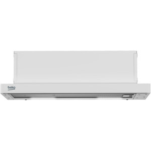 Hota incorporabila Beko telescopica HNT61310WH, Putere de absorbtie 300 m3/h, 3 trepte de viteza, Iluminare LED, 60 cm, Alb