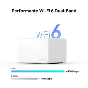 MERCUSYS 2.5Gigabit HALO H90X Dual-Band WiFi 6 3buc