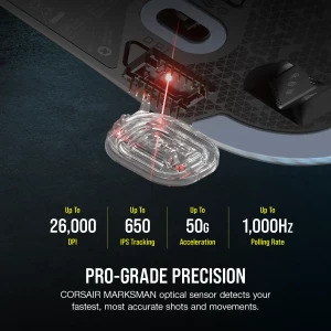 Corsair M75 Lightweight RGB Wireless Black