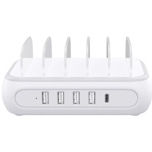 Orico Statie incarcare, 4x USB, 1x USB-C, APD-4U1C, White