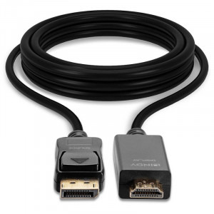 LINDY DisplayPort v1.2 Male - HDMI v1.4 Male, 5m, negru