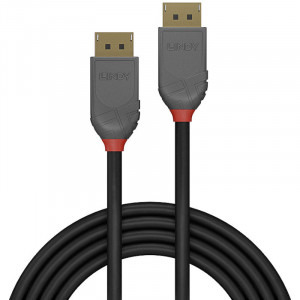 LINDY Anthra, DisplayPort Male - DisplayPort Male, v1.1, 15m, negru-gri
