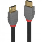 Cablu video LINDY Anthra, HDMI Male - HDMI Male, v2.0, 1m, negru-gri