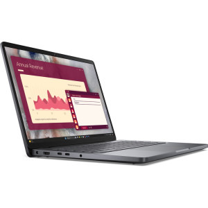 DELL 14'' Pro 14 PC14250, FHD+, Procesor Intel® Core™ 5 120U (12M Cache, up to 5.00 GHz), 16GB DDR5, 512GB SSD, Intel Graphics, Linux, Magnetite, 3Y ProSupport