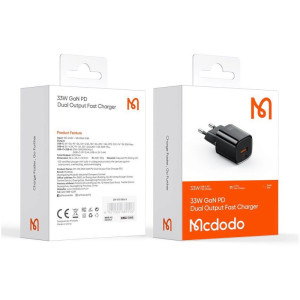Mcdodo Nano Series 1x USB, 1x USB-C, 33W, Black